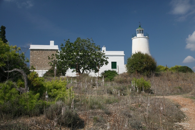 Spetses Island - Lighthouse (pharos) at the end of the peninsula